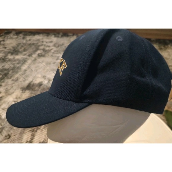 Vintage 90s Nike Spell Out Embroidered Swoosh SnapBack Hat Blue Yellow - Picture 4 of 13